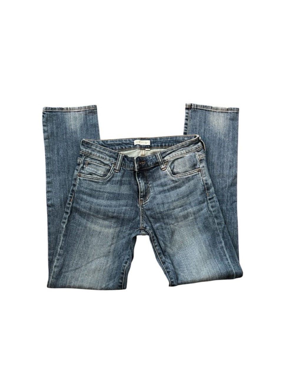 Orvis Women's Straight-Leg Jeans in Medium Wash Blue - Picture 4 of 6